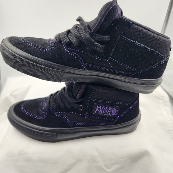 Vans Half Cab Rare Black and Purple Half Cab Skateboard Shoes Men's Size 7 - Picture 4 of 13